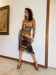 Saia Pareô Chiffon Monet Amarelo - comprar online