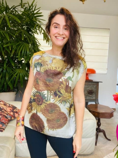 Camiseta Kaftan Cetim Girassol - buy online