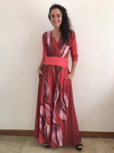 Macacão Sereia Jersey Antúrio Vermelho