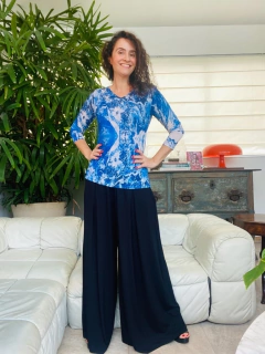 Blusa Fit 3/4 Jersey Glacial - ALESSA