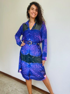 Imagem do Vestido Chemise Curto Crepe Orquídea Roxo