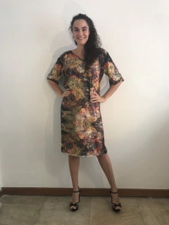 Vestido Curto Basico Jersey Tropical