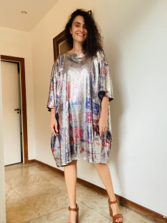 Vestido Maxi Curto Paetê Cartas - buy online