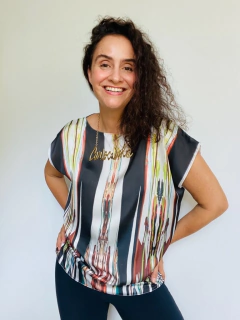 Camiseta Kaftan Cetim Ganesha