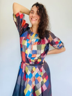 Blusa Cigana Elastico Tafetá Paul Klee Colorido - loja online