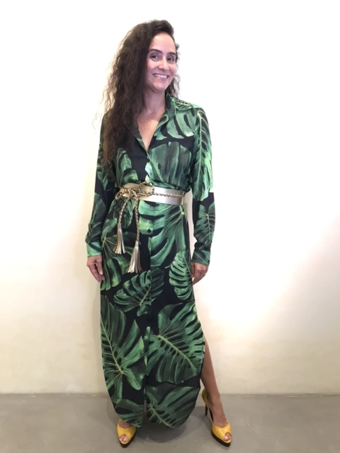 Cinto Trece Couro Dourado