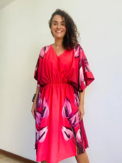 Vestido Máxi Elástico Curto Crepe Antúrio Vermelho - buy online