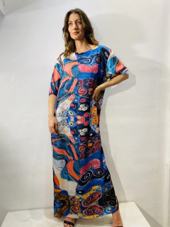 Vestido T Longo Cetim Arabesco