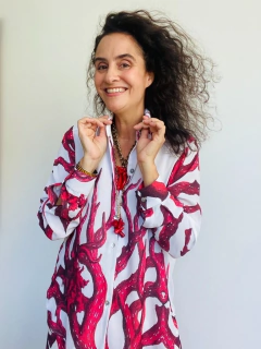 Camisa Social Crepe Coral