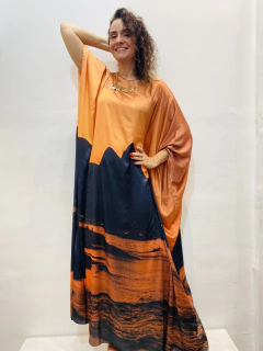 Vestido Maxi Longo Cetim Rio Dourado na internet