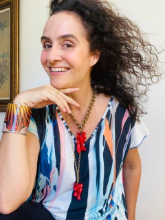 Camiseta Kaftan V Jersey Ganesha Azul - comprar online