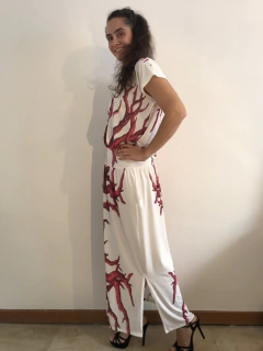 Saia Longa Reta Jersey Coral on internet