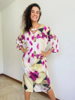 Vestido Basico Jersey Orquidea Branco