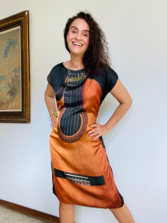 Vestido Kaftan Cetim Violão - buy online