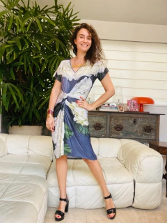 Vestido Torcido Jersey Hortênsia Cinza - buy online