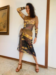 Blusa Pele Tule Monet Amarelo