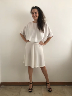 Saia Curta Jersey Branca