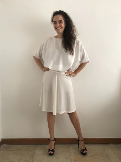 Saia Curta Jersey Branca