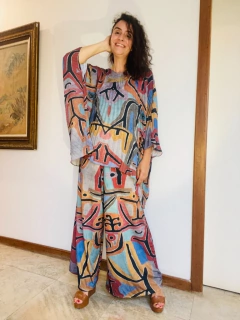 Calça Evasê Jersey Paul Klee Rosa - buy online