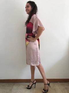 Vestido Asa Cetim Calla Vermelha na internet