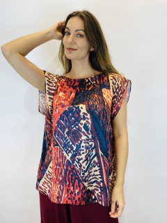 Camiseta Kaftan Cetim Leque - comprar online
