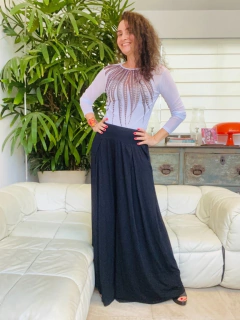 Blusa Pele Tule Faisão Branco - ALESSA