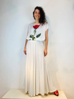 Vestido Kaftan Cetim Rosa Unica