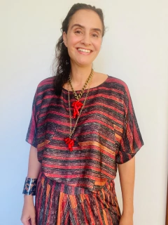 Imagem do Camiseta Morcego Cetim Paul Klee Vermelho