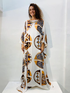 Vestido Maxi Longo Cetim Indigena - comprar online
