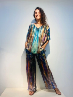 Calça Reta Jersey Munch