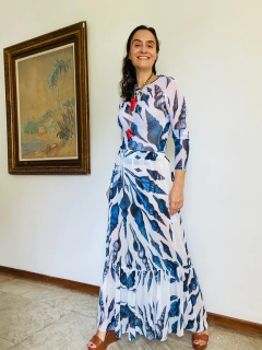 Blusa Pele Tule Concha Azul - loja online