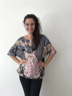 Camiseta Morcego Cetim Mosaico 