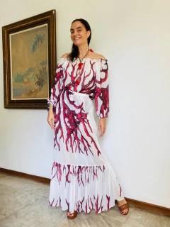 Image of Blusa Bufante Chiffon Coral