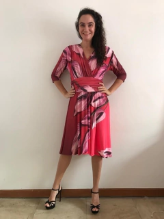 Vestido Sereia Evasê Jersey Antúrio Vermelho - comprar online