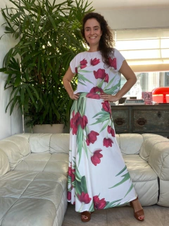 Camiseta Cropped Cetim Tulipa