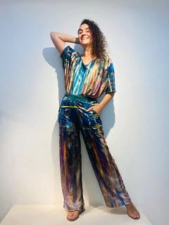 Calça Reta Jersey Munch - ALESSA