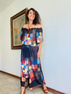 Blusa Cigana Chiffon Paul Klee Colorido - comprar online