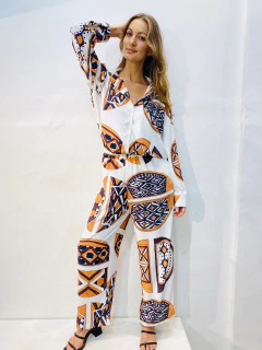 Calça Elástico Crepe Indigena