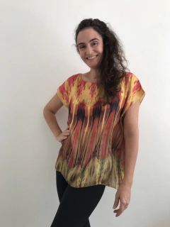 Camiseta Kaftan Cetim Penhasco Listras na internet