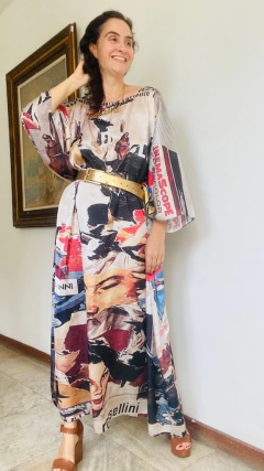 Vestido Maxi Longo Cetim Pop Film