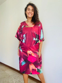 Vestido T Gola V Jersey Orquídea Vermelho - buy online
