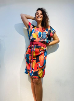 Vestido Kaftan Cetim Fabienne - buy online