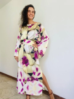 Saia Reta Jersey Orquidea Branco - ALESSA