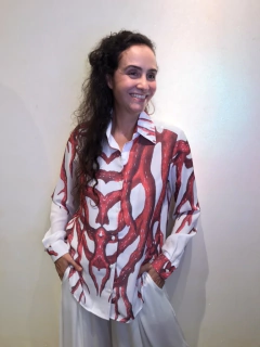 Camisa Social Crepe Coral on internet