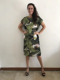 Vestido Curto Kaftan Cetim Bananeira - comprar online