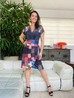 Vestido Tulipa Justo Jersey Paul Klee Colorido - comprar online