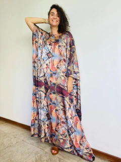 Vestido Maxi Longo Cetim Pop Brown - ALESSA