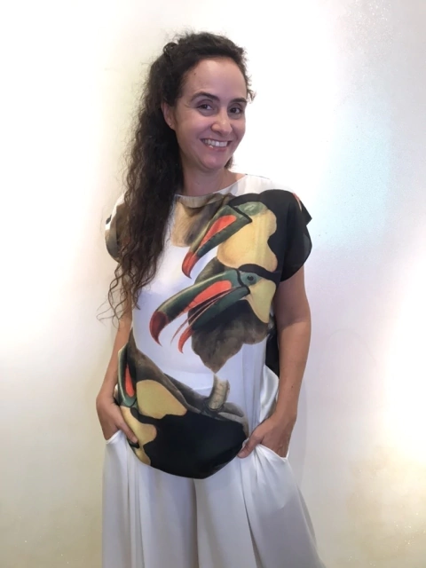 Camiseta Kaftan Cetim Tucano