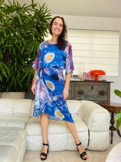 Camiseta Básica Cetim Paul Klee Azul - comprar online