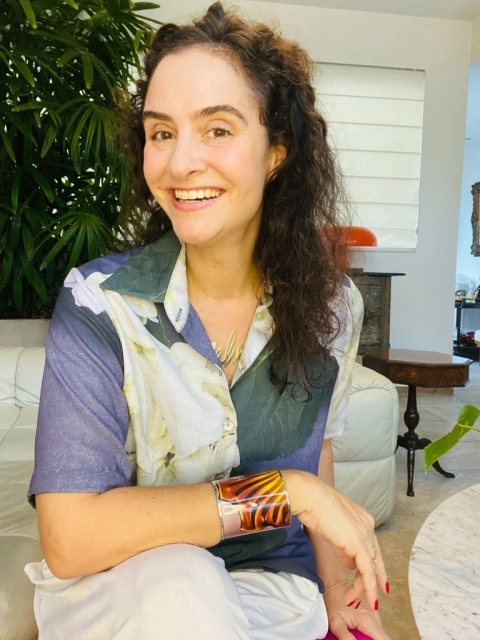 Camisa Social Cropped Hortencia Cinza